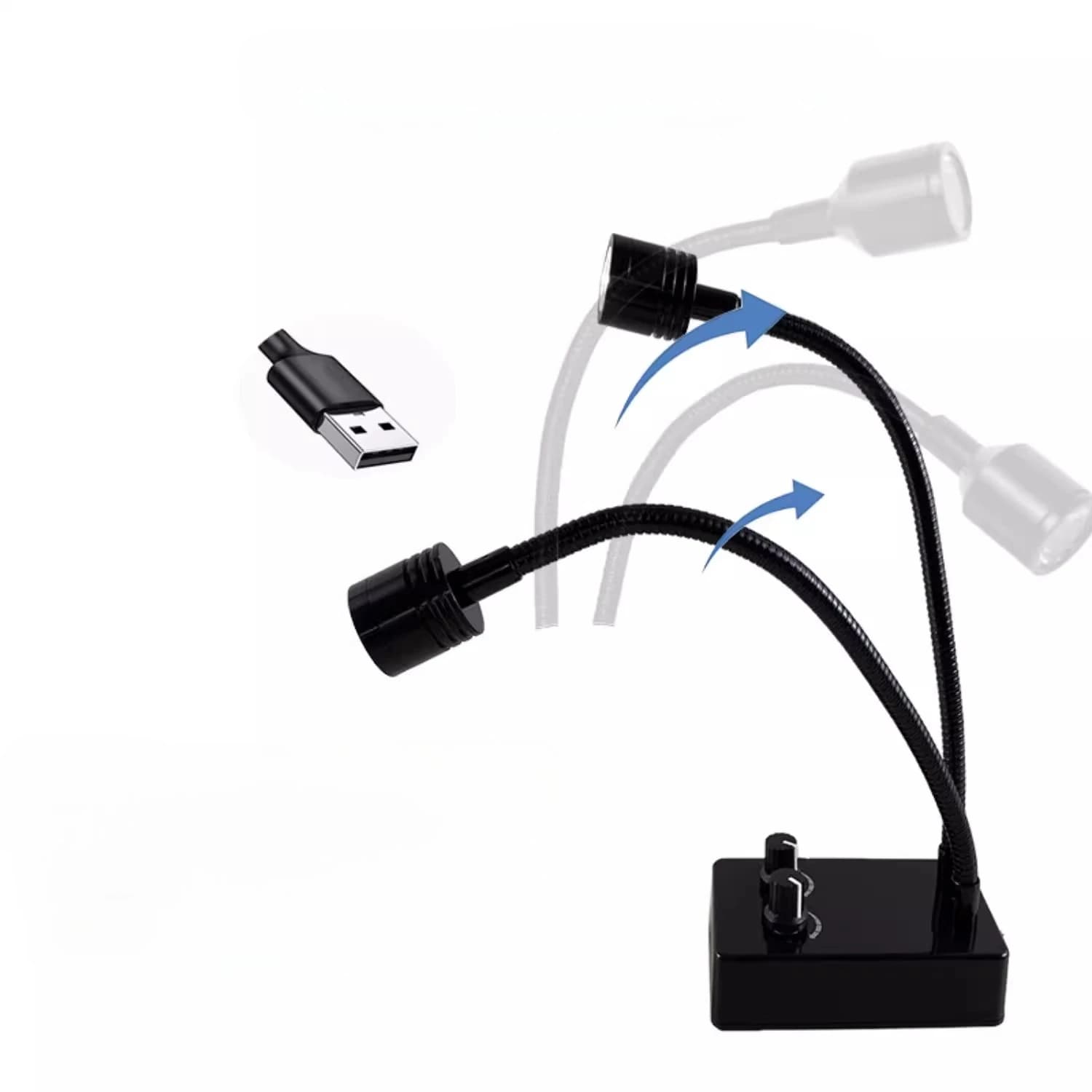 Lampada da lavoro per illuminazione a tubo universale a LED Lampada da scrivania USB Piccolo faretto per riparare saldatura e microscopio industriale