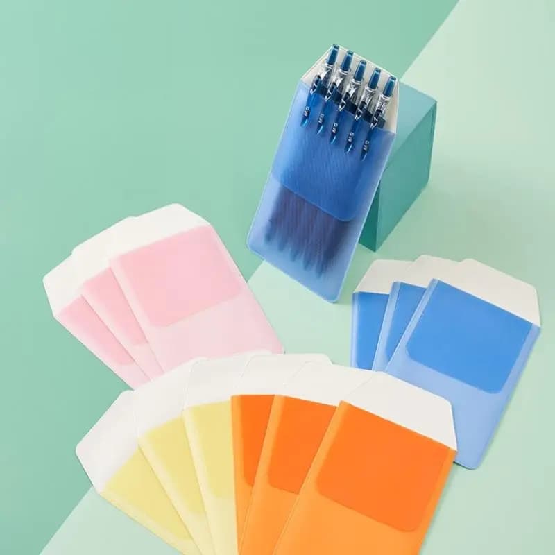 10Pcs/set Leak-Proof Nurse Pen Pocket Multi-color Ink-Resistant PVC Pencil Case Portable Pen Bag Pen Insert Pouch Doctor