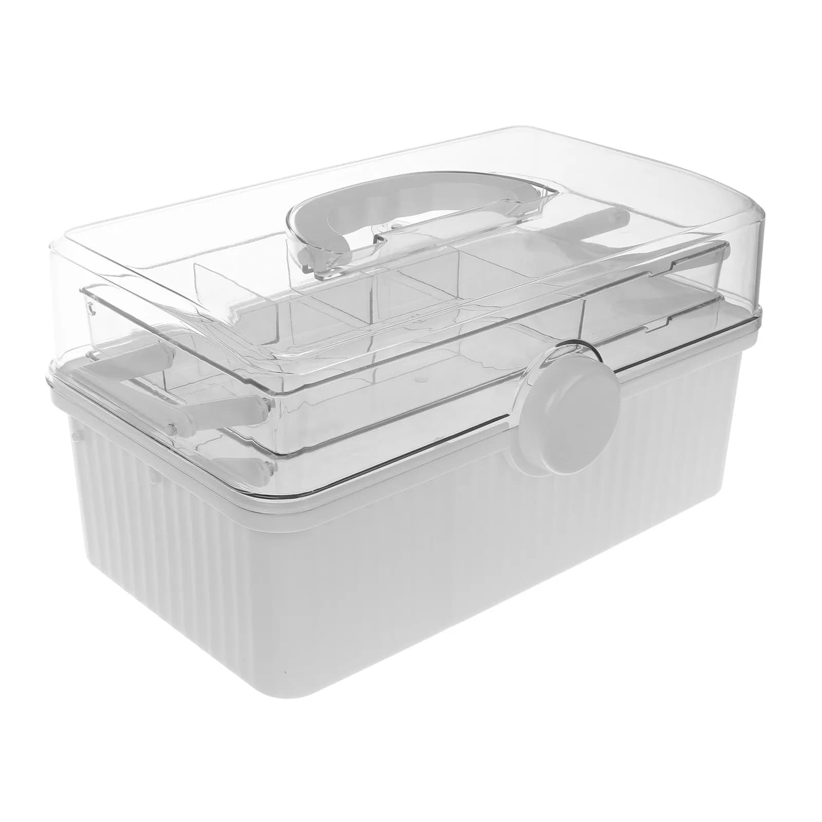 Scatola Portaoggetti di Grande Capacità con Maniglia Portatile, Organizzatore per Medicinali per Casa, Viaggio, Kit di Pronto Soccorso, Cassetta dei Farmaci