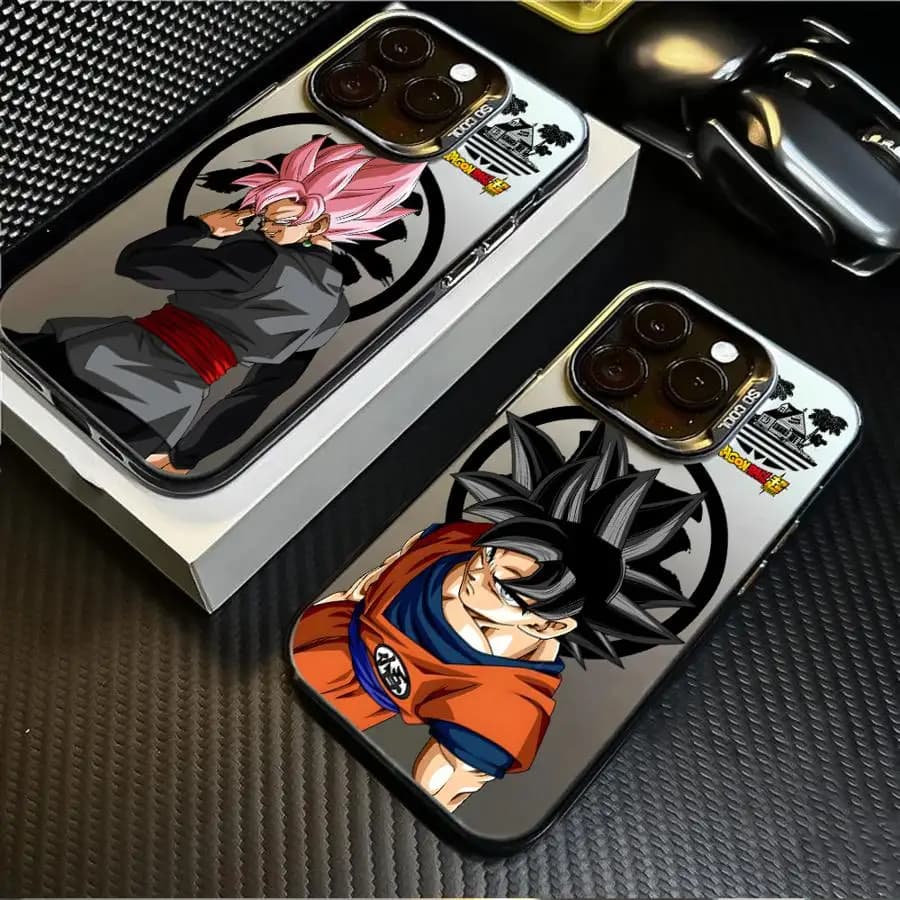 Dragon Ball Nero Goku Son Gokus Custodia morbida per iPhone 11 12 13 Pro Max 17 Air 16e 14 15 16 Plus