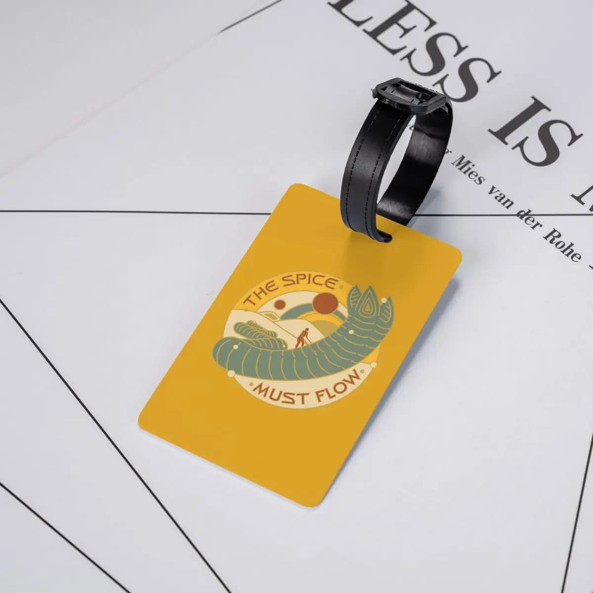Etichette per Bagagli 'The Spice Must Flow', Accessori per Valigie, Tag per Bagaglio da Viaggio, Porta Etichetta con Nome e Indirizzo