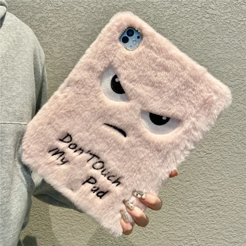 Custodia per Tablet Antiurto in Peluche con Porta Matite e Emoticon per OPPO OnePlus Pad GO 11.6 pollici