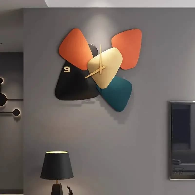 Orologio da Parete Nordico per Soggiorno, Orologio Silenzioso da Bagno, Grande Design, Meccanismo, Arredamento Casa
