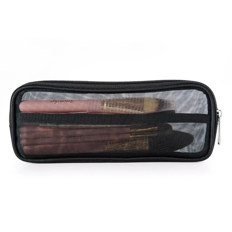 Makeup Brush Travel Case Cosmetic Toiletry Bag Organizer For Men Women Beauty Tools Mesh Pouch Wash Storage Accessories