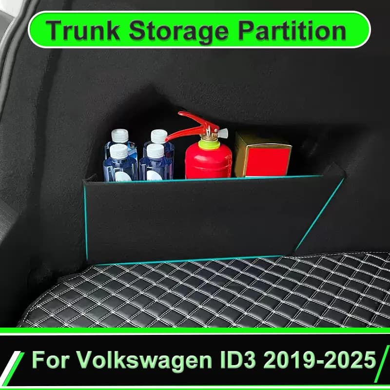 Per VW Volkswagen ID3 E11 2019 ~ 2025 Baule di Un'auto Scatola di Immagazzinaggio Posteriore Anti-sporco Organizzatore Spazio Partizione Accessori Per Interni Auto
