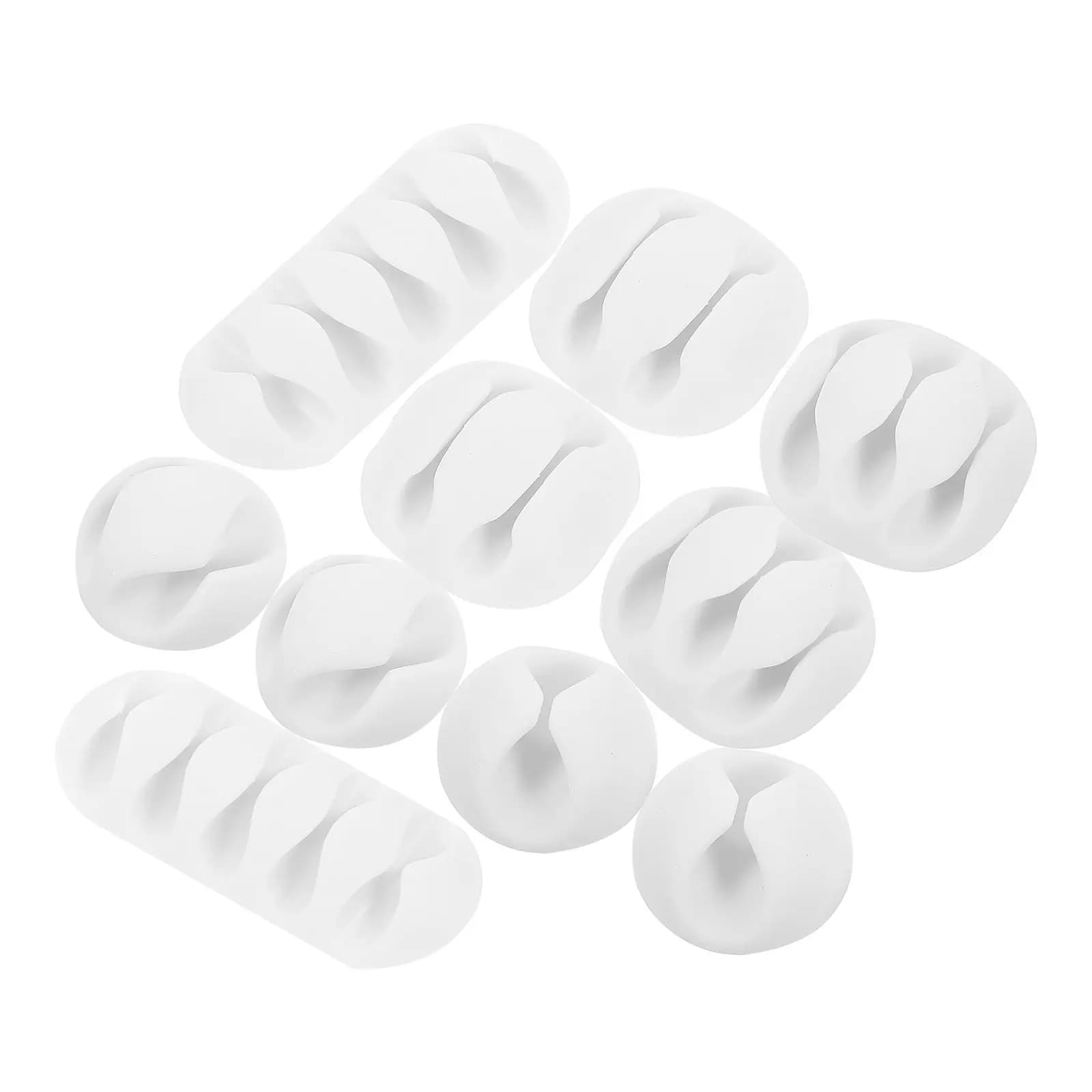 Set di 10 Organizzatori per Cavi da Scrivania, Gestori di Cavi in Plastica Riutilizzabili per Elettrodomestici, Cucina, Scrivania, Cavi Domestici, per Mantenere l'Ordine