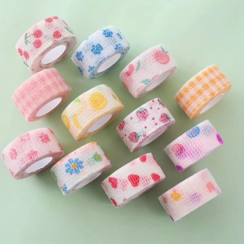 12/20/30pcs Colorful Non-Woven Elastic Self-Adhesive Finger Protection Tapes for Sports Crafts Wrist Hand Support Flexible Tape