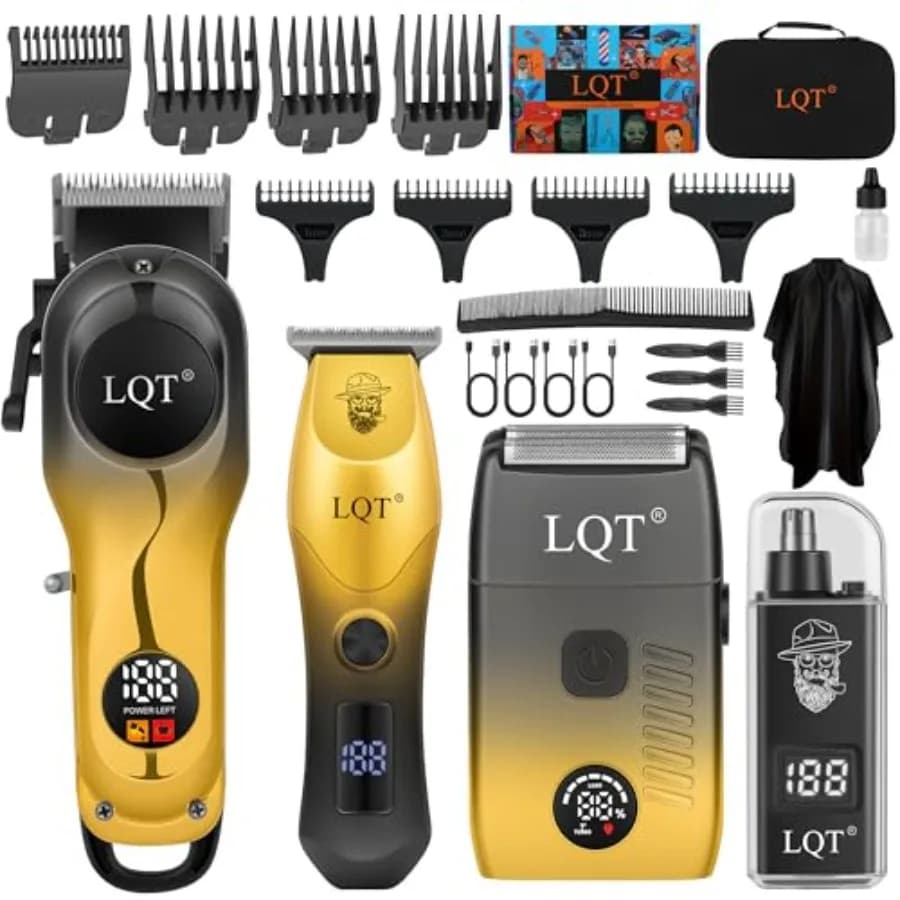 Men's Haircuts Set of Wireless Haircuts with LED Display Professional Electric Haircut for Shaving and Moustache for Men Roll Shaver No