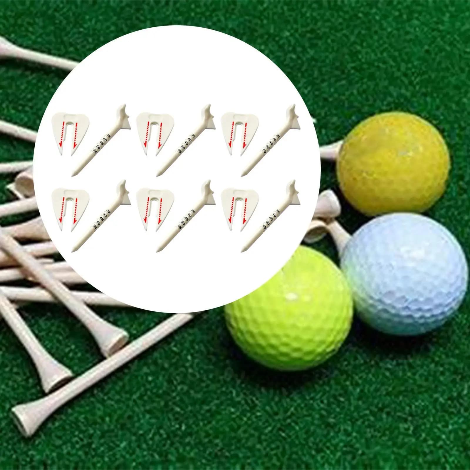 Set di Tee da Golf in Plastica Riutilizzabili, Supporto per Palline Regolabile in Altezza per Allenamento e Pratica di Golf all'Aperto