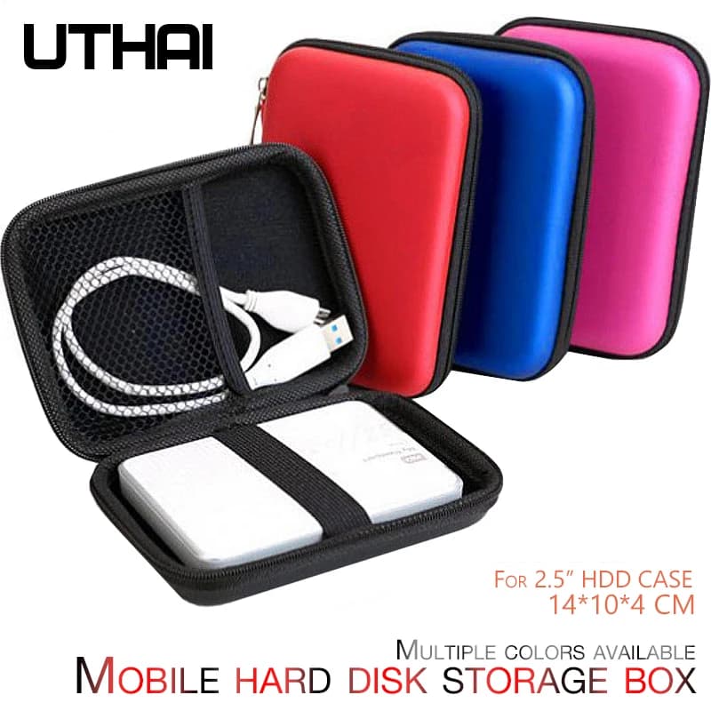 UTHAI T27 Custodia per disco rigido USB esterno Custodia protettiva per HDD da 2,5 pollici Custodia protettiva per dischi rigidi per PC portatili