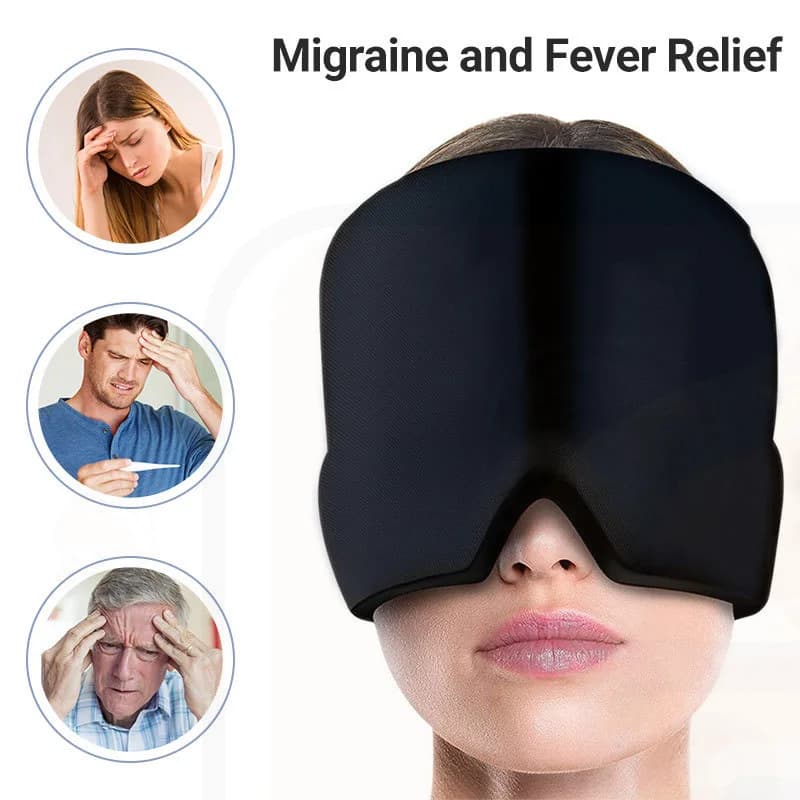 Impacco di Ghiaccio per la Testa, Maschera Gel Caldo/Freddo, Cappello Refrigerante in PVC, Maschera per Occhi, Impacco per Viso e Testa, per Sbornia e Occhi Gonfi