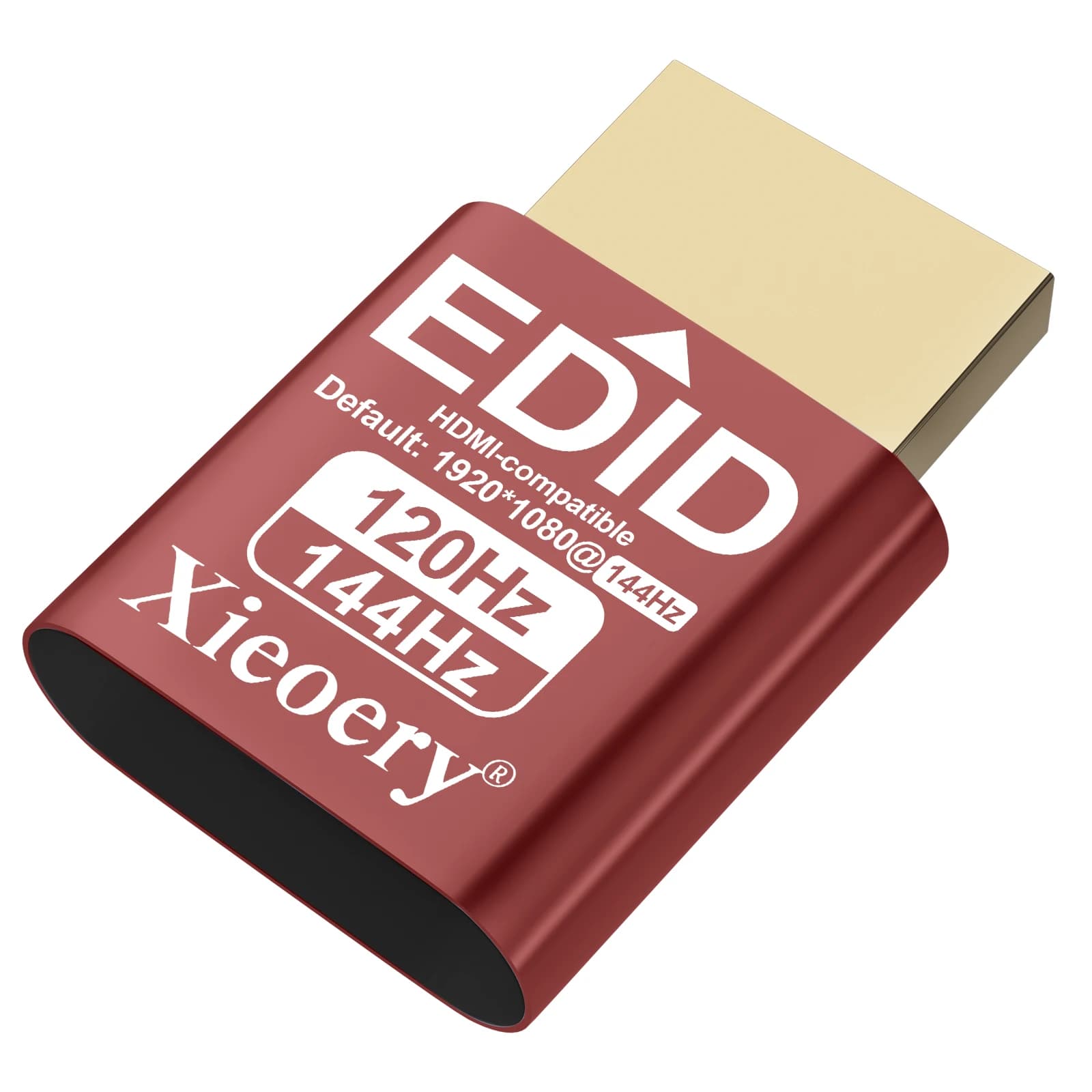 Dongle HDMI Dummy Plug 1920x1080@144Hz, Supports 2560x1440@120Hz, 3840x1440@120Hz for Remote Access and GPU Activities