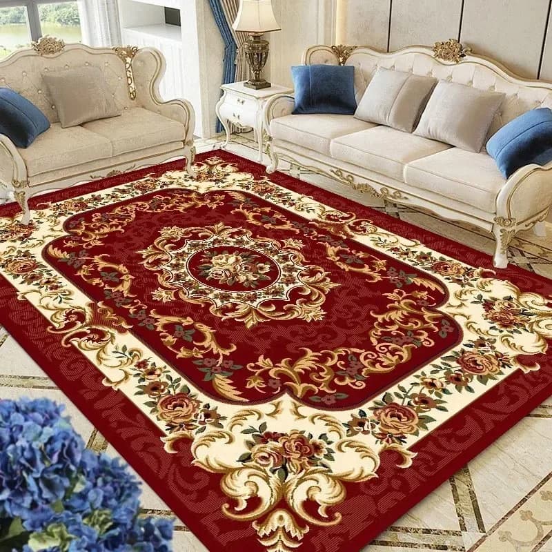 European Style Luxury Bedroom Carpet for Living Room Large Rugs Home Decoration Washable Sofa Table Mat High-end Cloakroom Rug