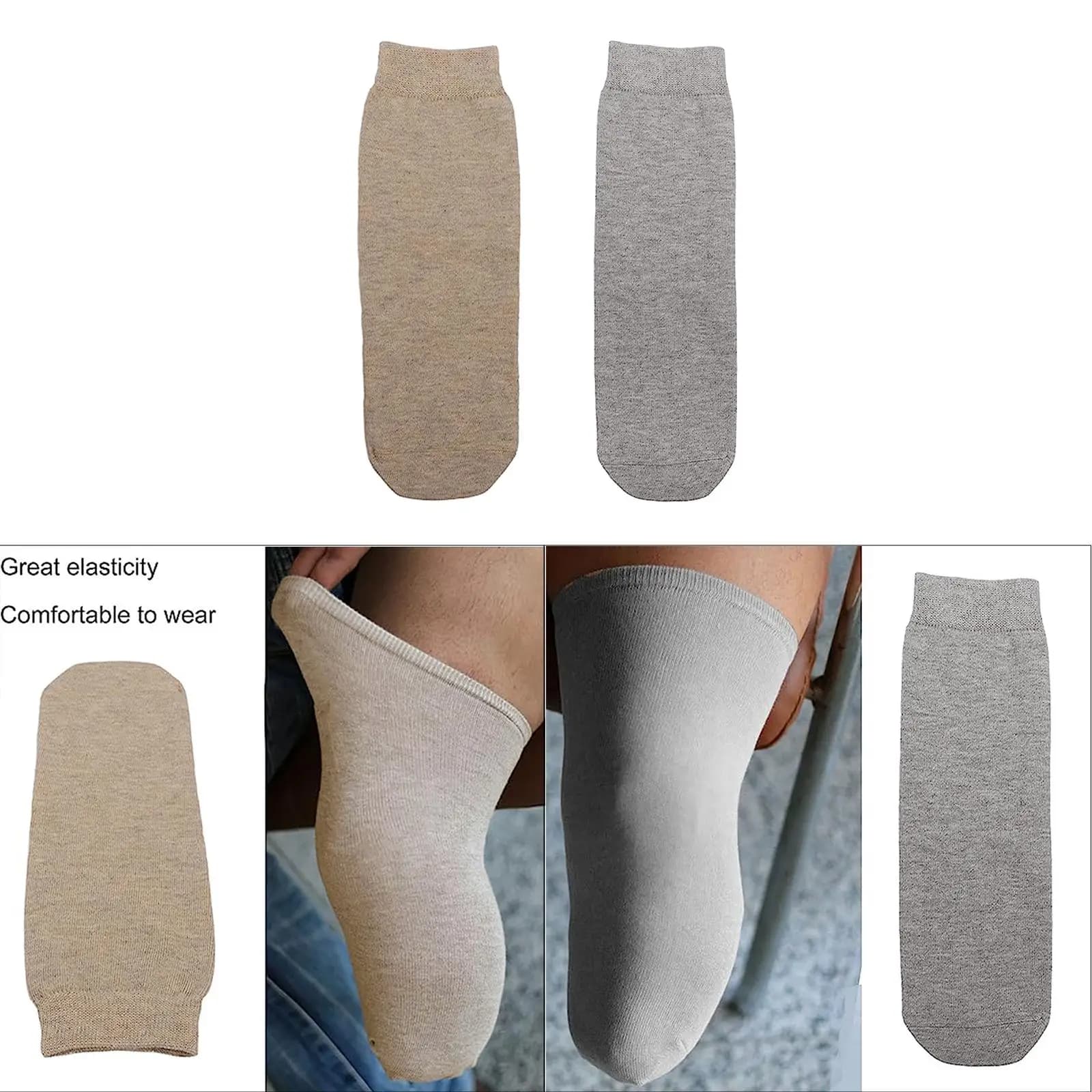 Sturdy Fleece Amputee Sock Multicolor Portable Stump Socks for Men Women Thermal Limb Care Daily Living