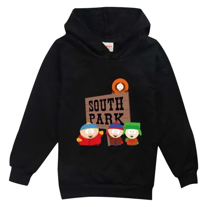Premium Cosplay Outfit S-Southes Park Hoodie Sweatshirt Toddler Spring Autumn Hooded Cartoon Printed Long Sleeve Shirt Clothes X