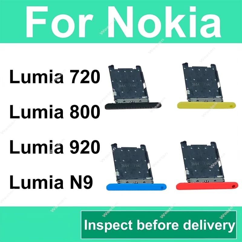 SIM Card Tray Holder For Nokia Lumia 720 920 800 N9 Memory SIM Card Reader Connector Socket Adapter Repair Spare