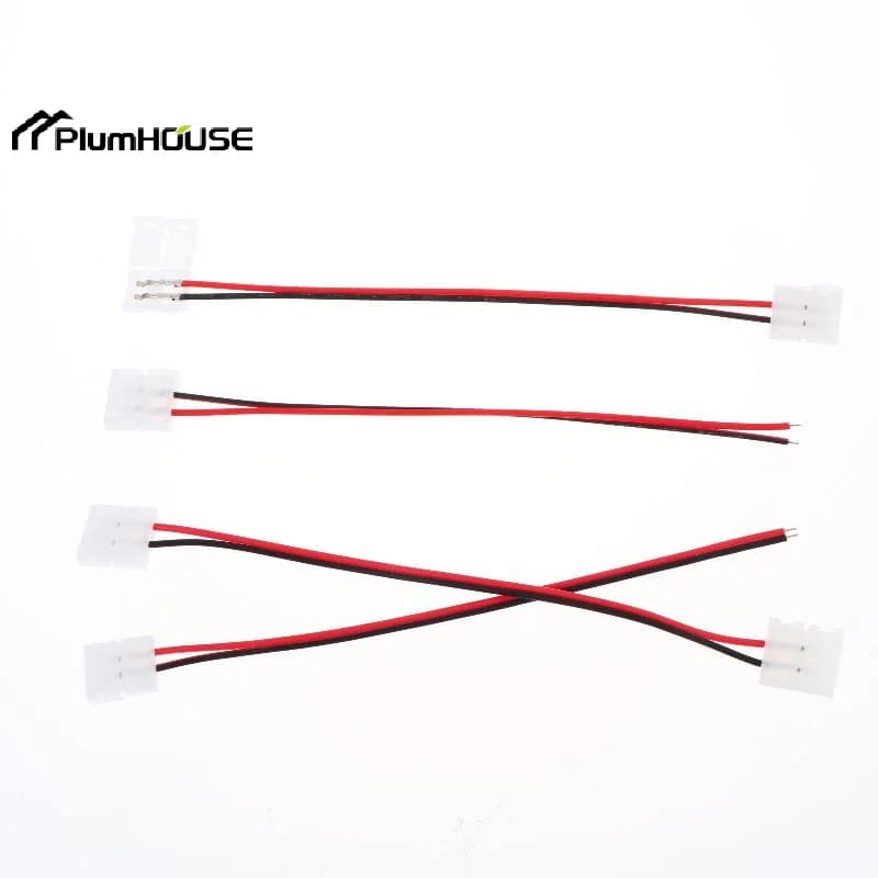 10Pcs 2 Pin Male Female Connector Wire Harness Heat Resistant Insulation Tinned Copper Terminals For LED Strip DIY Projects