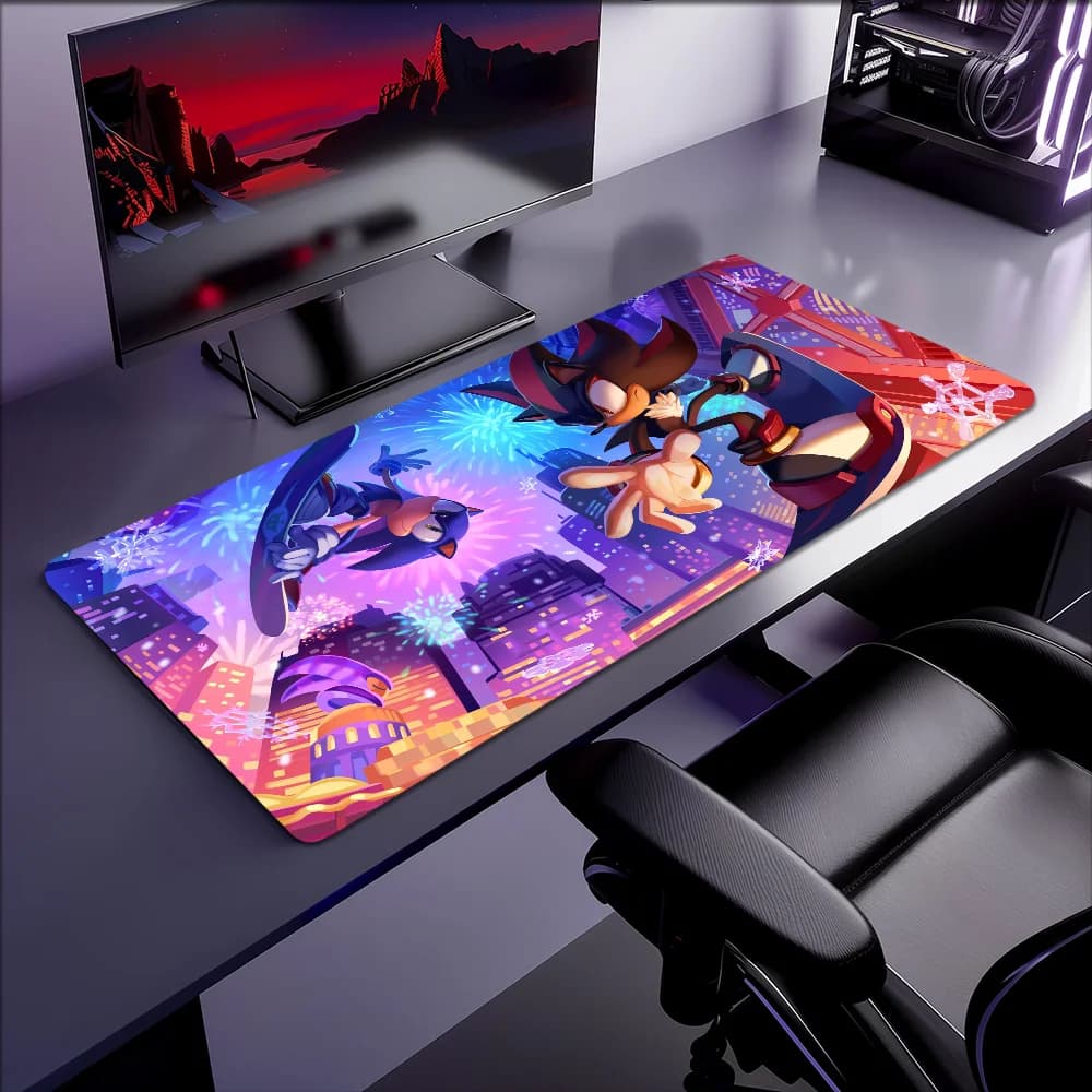 S-Sonics H-Hedgehog S-Shadow Mouse Pad Non-slip Thickened Large Writing Lockedge Office Student Gaming Cushion MousePad