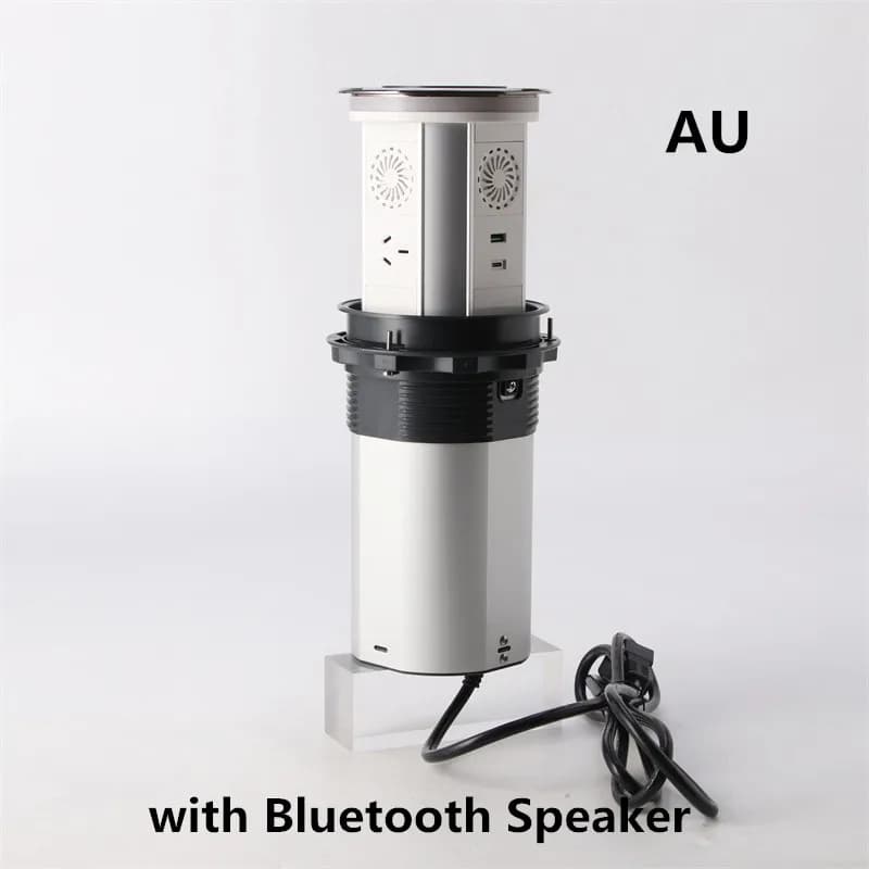Universal Motorized socket Customizable with 3 sockets + 2 USB, Compatible with AU IT AR ZA IT FR US UK, with Wireless Charging and APP Control