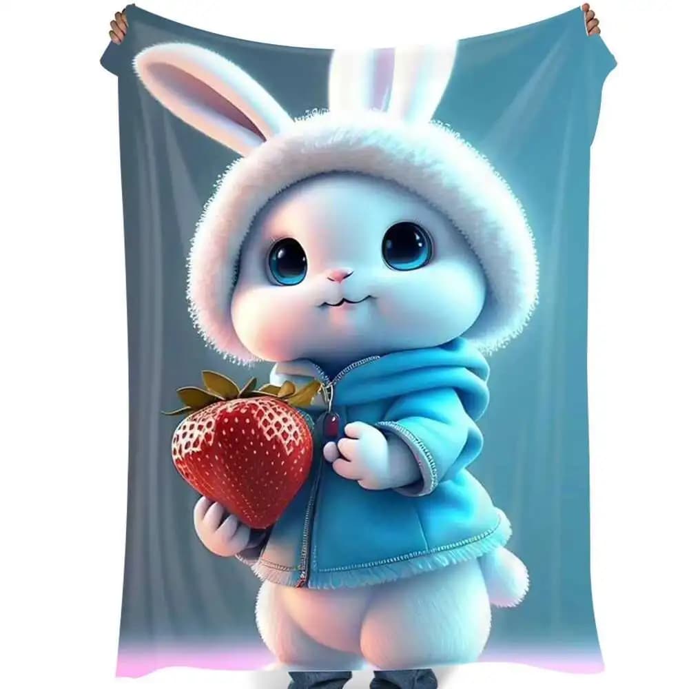 Covered in rabbit flannel zodiac cartoon baby blanket soft blanket for adults covered for air conditioning soft spring blanket