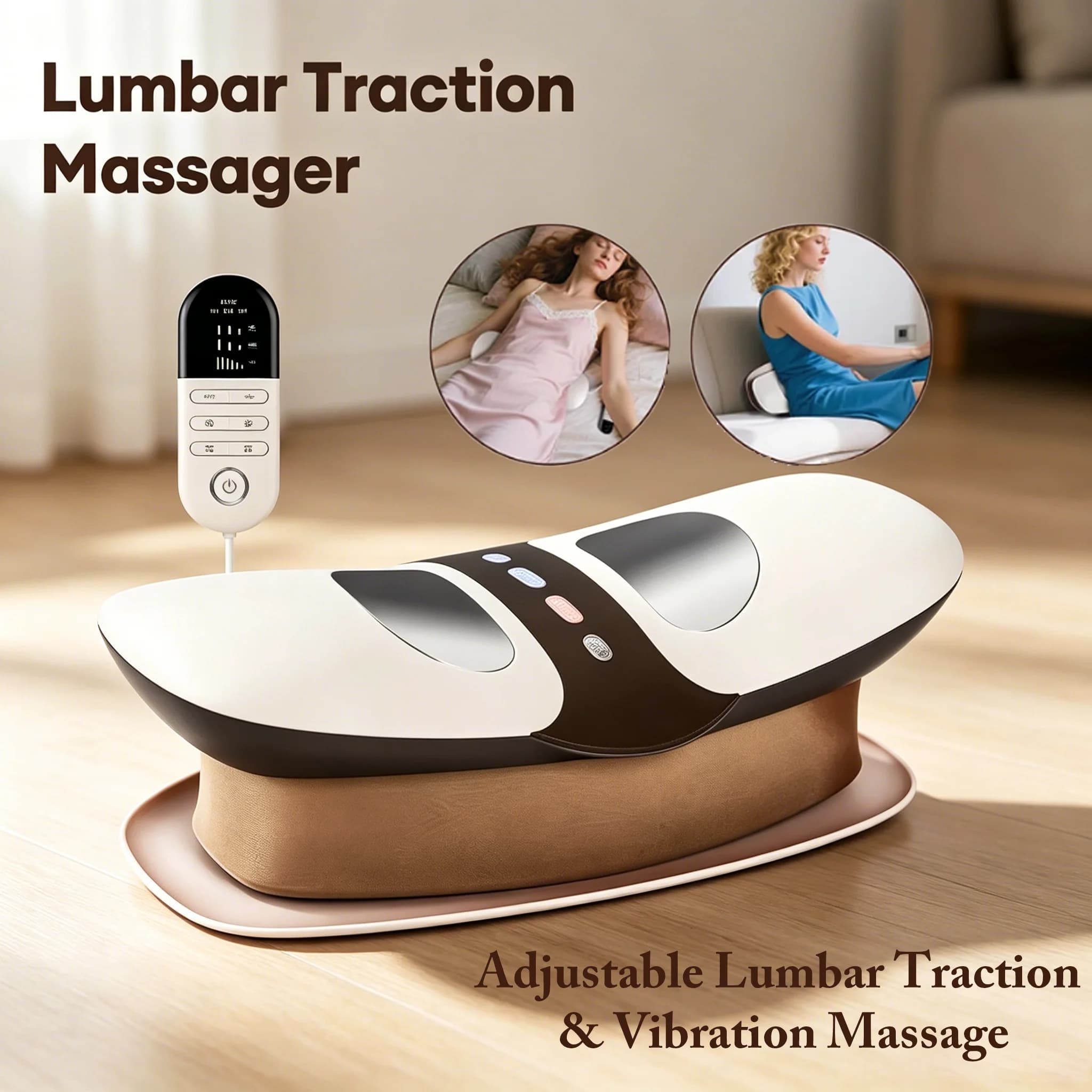 Electric Lumbar Traction Massager Back Stretcher Waist Spine Support Waist Waist Muscle Relaxation Device for Daily Body Care