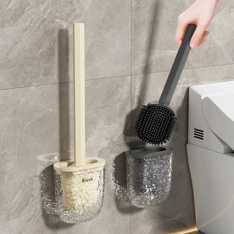 Spazzola per WC da Parete in Silicone per Pulizia del Bagno