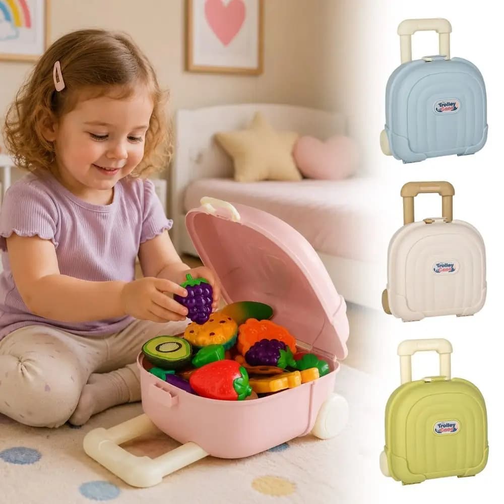 Gifts Mini Suitcase Storage Box Rolling Wheel Desk Organizer Rolling Storage Case Retractable Handle Mini Luggage Box