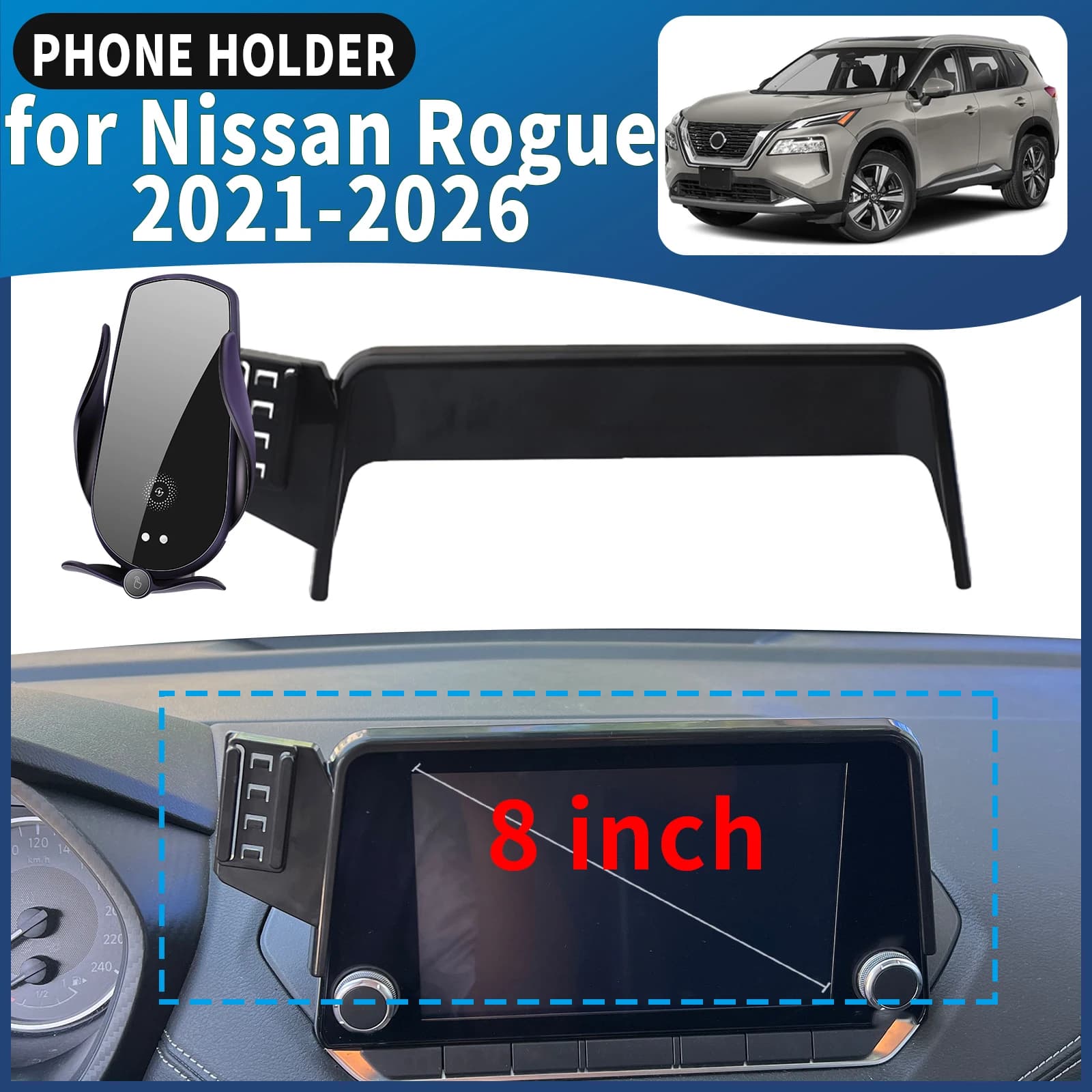 suitable for Nissan Rogue 2021-2026 T33 8 Inch Car Phone Support GPS Navigation Support for Vehicles Easy Installation Accessories