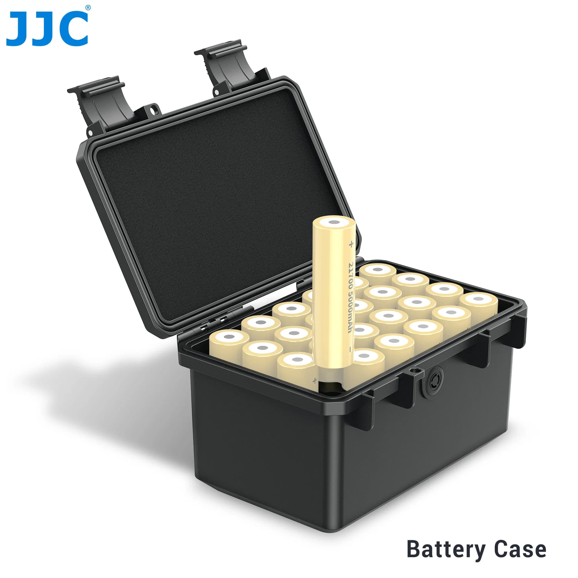 Custodia per batteria JJC 21700 Custodia per batteria AA AAA Custodia rigida impermeabile Contenitore per batteria per 24 batterie AA AAA