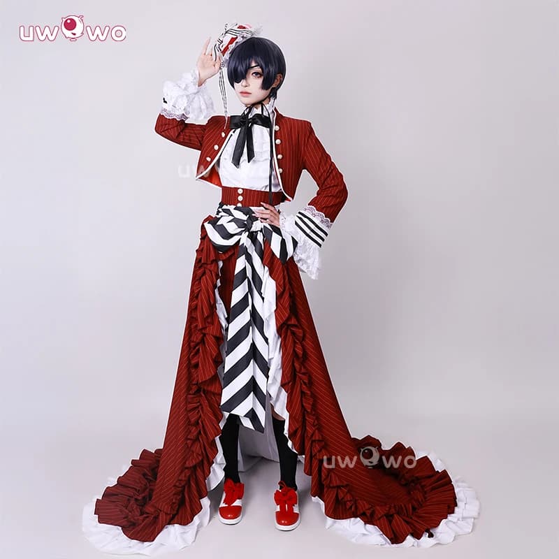 Serie Collab 2026: Costume Cosplay Anime Ciell Black Butler Ciell Phantomhive Black Teacup, Costume per Halloween