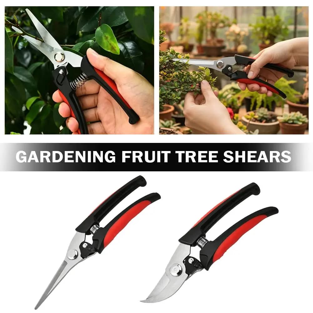 Forbici da Potatura Professionali in Acciaio Inossidabile con Impugnatura Ergonomica Antiscivolo per Bonsai, Alberi da Frutto e Fiori