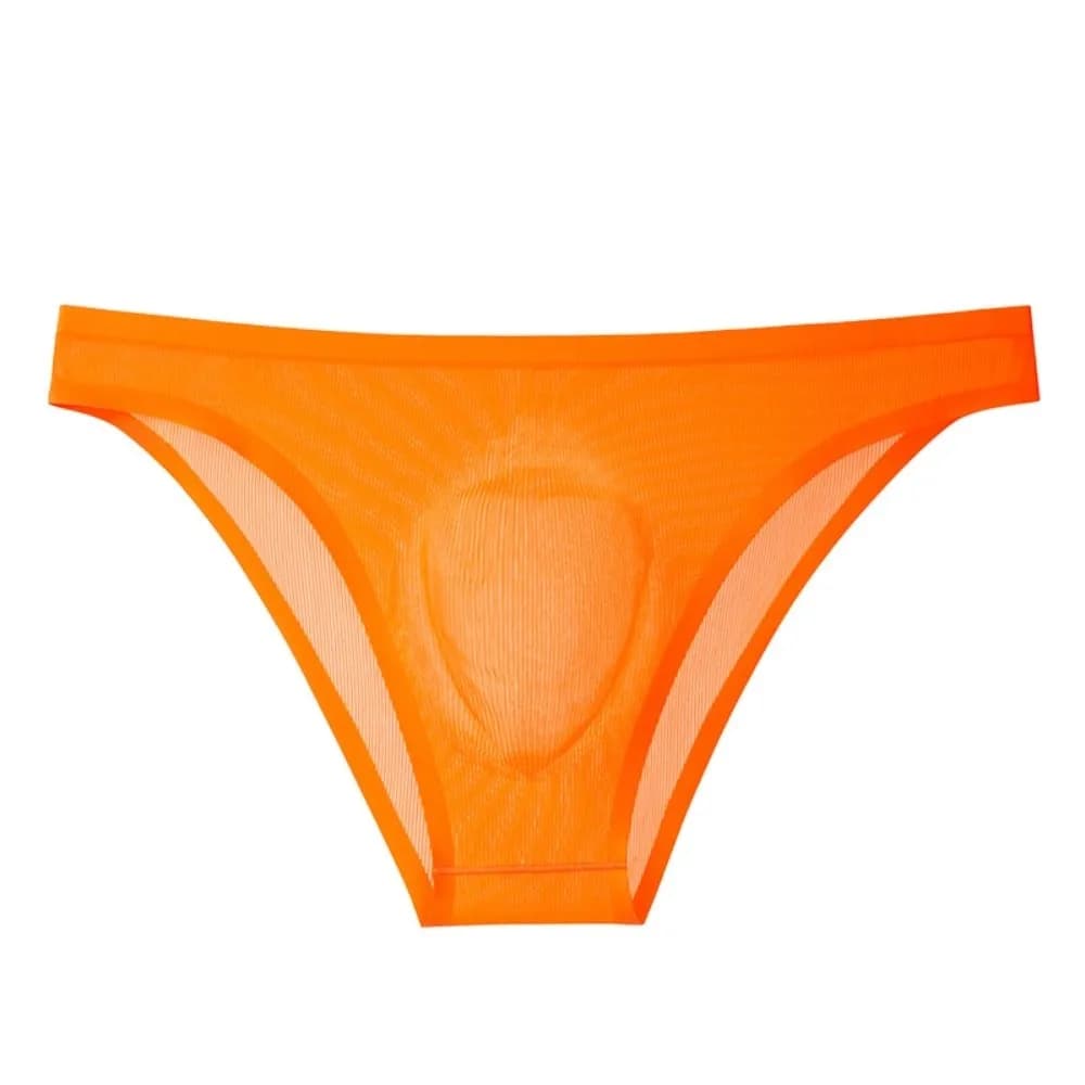 Soft Ice Silk Men's Triangle Panties Breathable Lingerie Men Thin Briefs Solid Color Underpants Underwear for Men Four Seasons