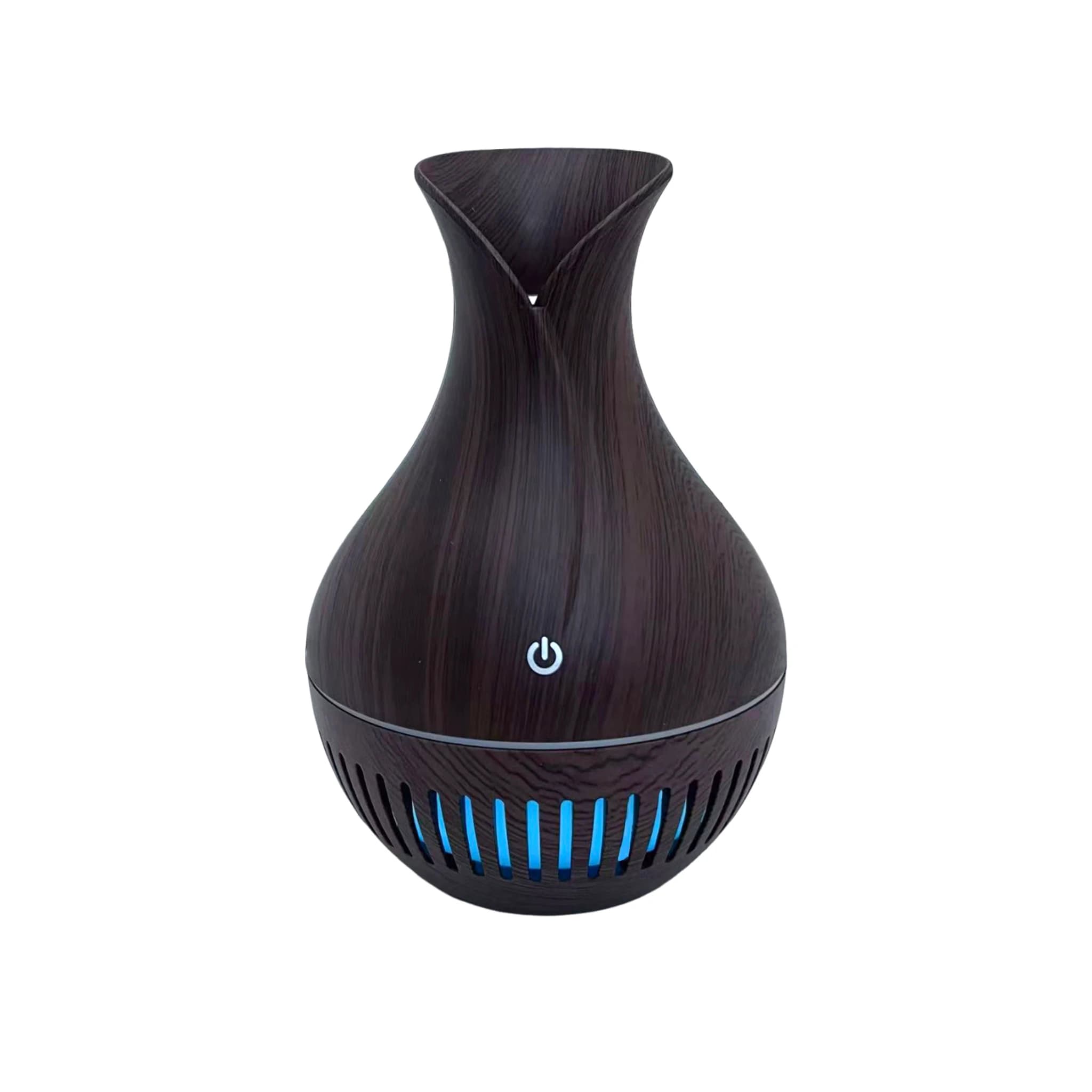 Diffusore di Oli Essenziali Effetto Legno 130ML, Umidificatore Aromaterapico a Ultrasuoni, Design Sferico, Nebulizzatore a Freddo, Decorazione per Casa e Camera da Letto