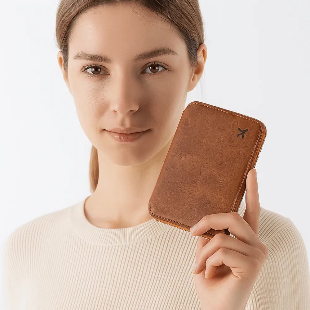 Porta Passaporto in PU Tinta Unita, Multifunzionale per Check-in Aereo, Porta Carte con Clip, Portafoglio da Viaggio Antifurto RFID per Donne