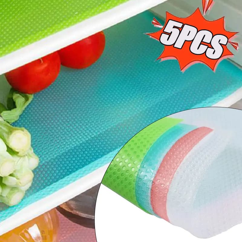 5/3/1PCS Fridge Mats Fridge Mats Fridge Mats Shelving Mats Fridge Washable Sink Covers Tablets with drawers