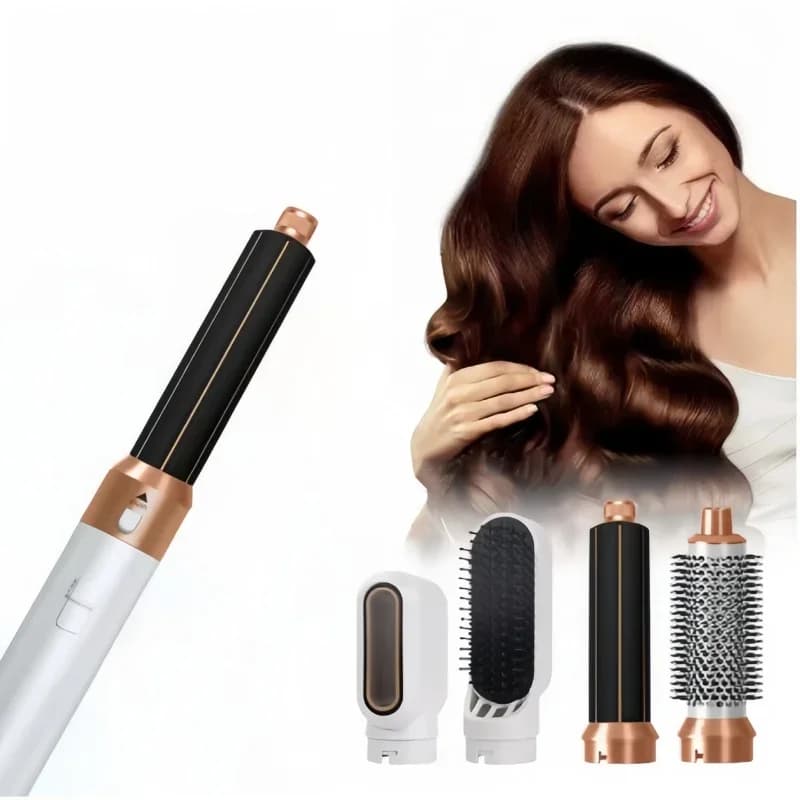 Kit per lo styling dei capelli LUXLOCK 5 in 1, ferro arricciacapelli multifunzione, piastra per capelli, spazzola ad aria calda, strumenti per la cura dei capelli e la bellezza per uno styling rapido