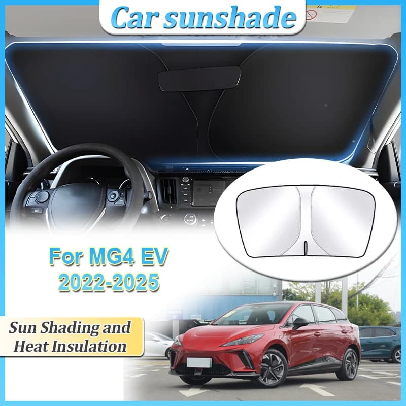 Anti-UV Per MG4 EV 2022 2023 2024 2025 MG Mulan EH32 Auto Protezione Solare Anello In Acciaio Parabrezza Anteriore Parasole Accessori Auto