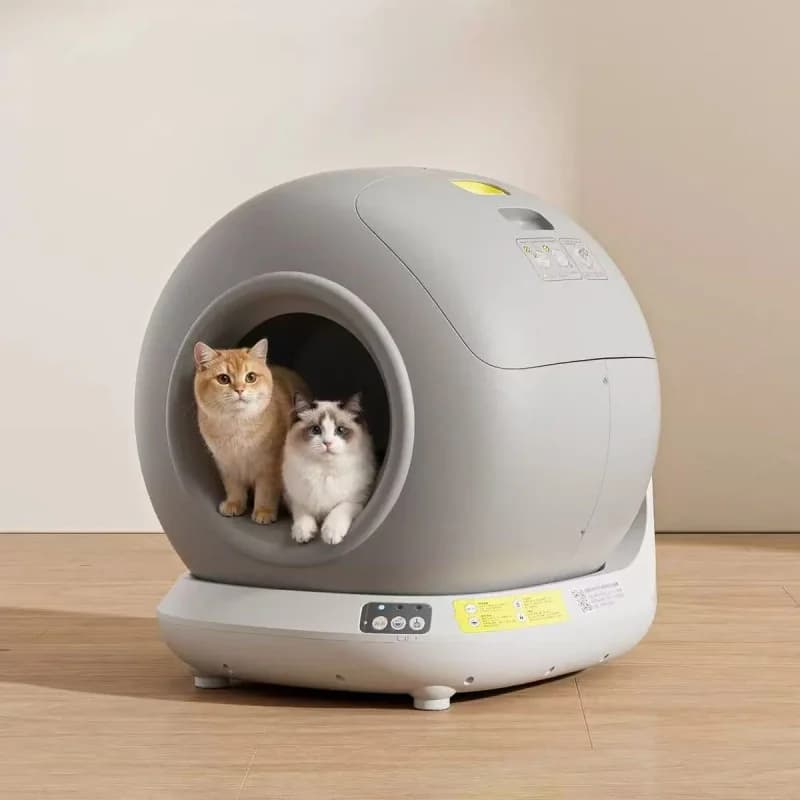 Lettiera per Gatti Automatica Ecologica con Controllo App, Eliminazione Odori, Design Quadrato in ABS, Facile da Pulire