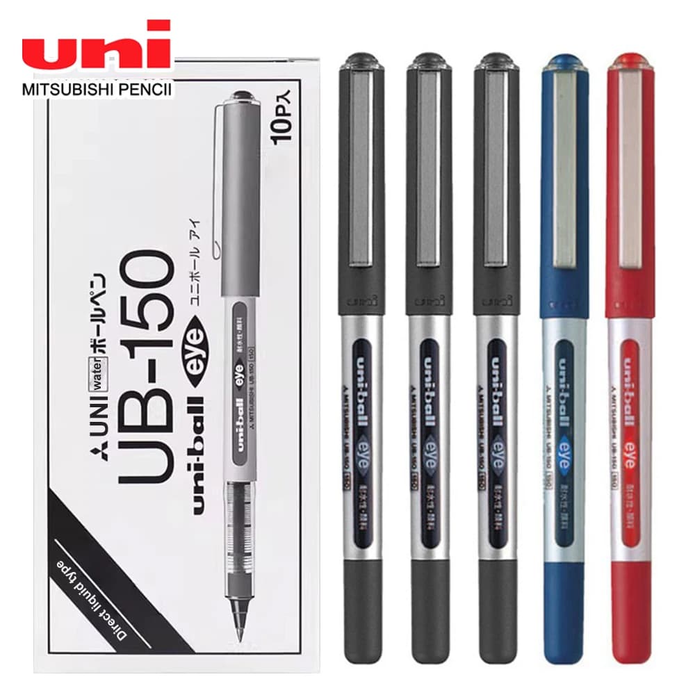 Giappone Uni Penne Gel Penna a sfera liquida diritta 0,5/0,38 mm UB-150 Grande capacità Nero Rosso Blu Cancelleria per ufficio scolastico