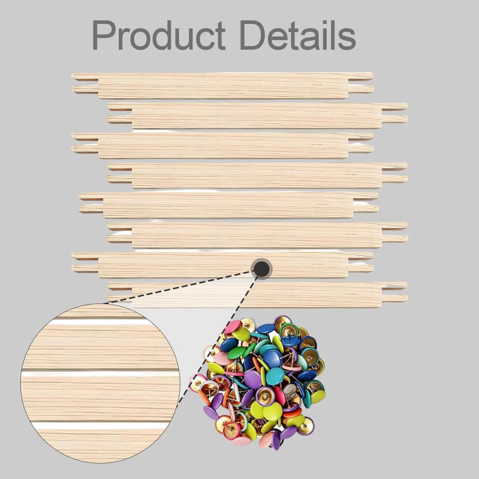 Craft Wood Needlepoint Stretcher Bar Embroidery Frame Kit Material for Needlework Art for Classrooms Projects