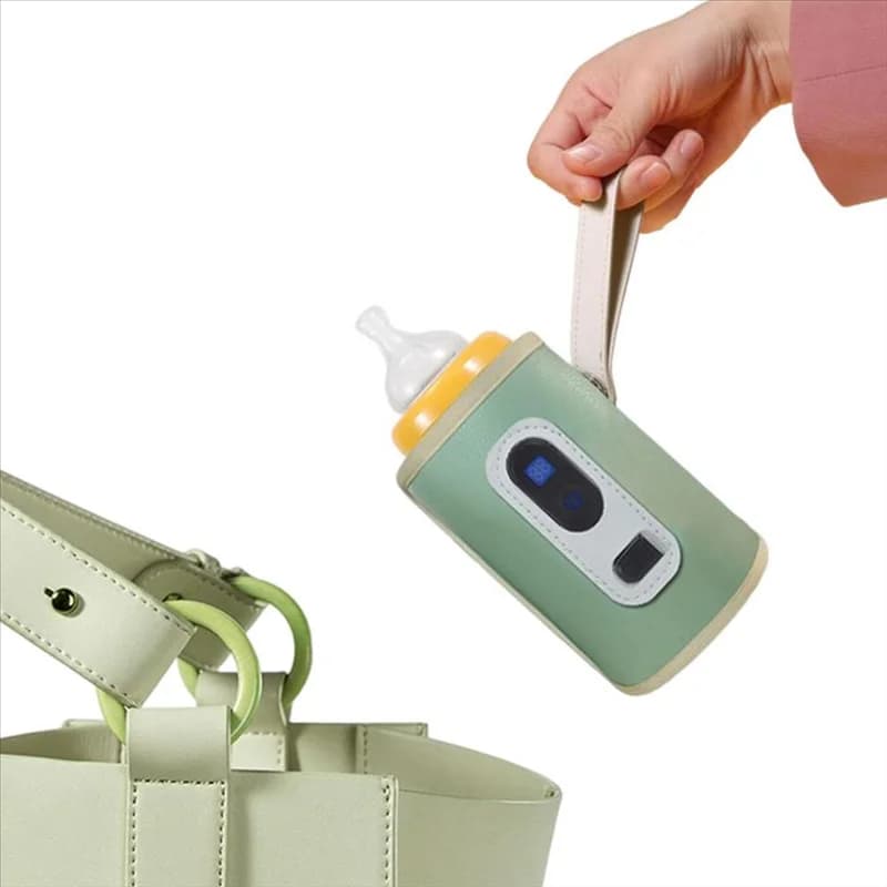 Borsa termica per passeggino da viaggio Riscaldatore per biberon per allattamento per l'inverno all'aperto -Verde-Nuovo