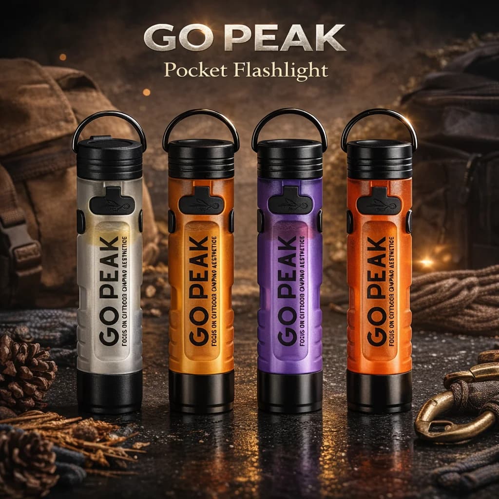 GOPEAK Nuova Tasca Mini Torcia Elettrica Chiave Esterna Clip Cap Ambiente Led Lunga Resistenza Disastro Sollievo Emergenza 5050 Piccola Luce