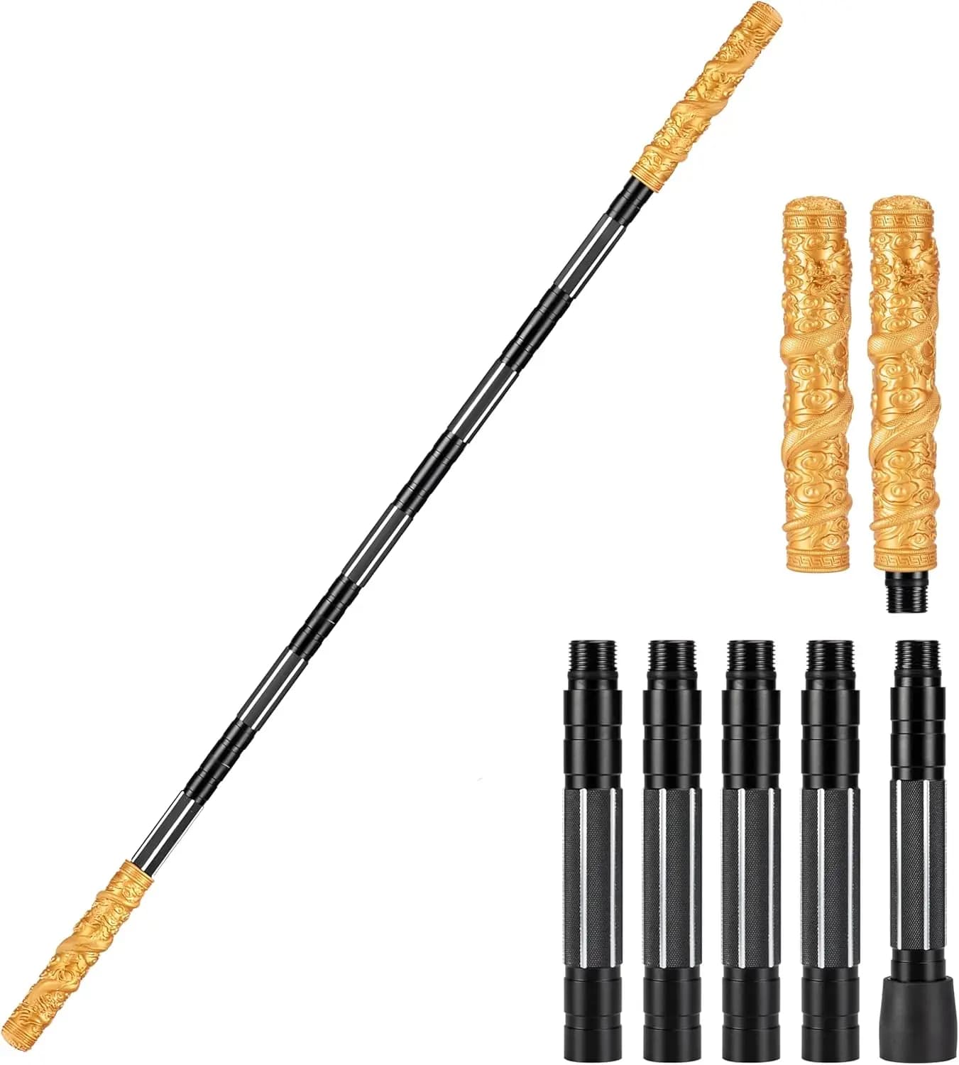 Tactical trekking pole, 53' trekking poles with Wukong Black Myth handle, aluminum alloy walking stick for excursions and cosplay
