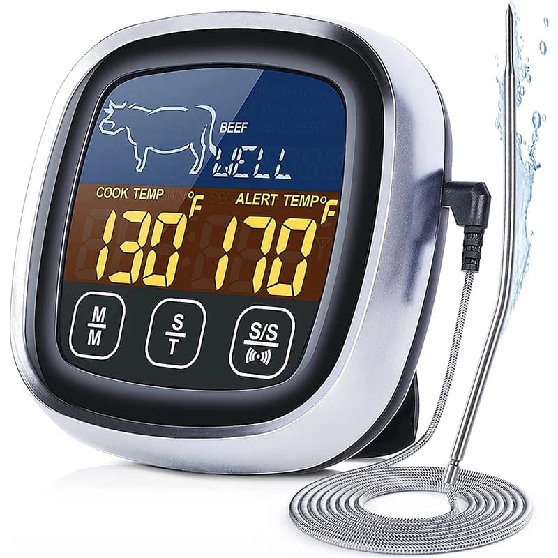 Digital Kitchen Thermometer for meat thermometer for meat temperature waterproof stainless steel probe for baking oven temperature meter for barbecue
