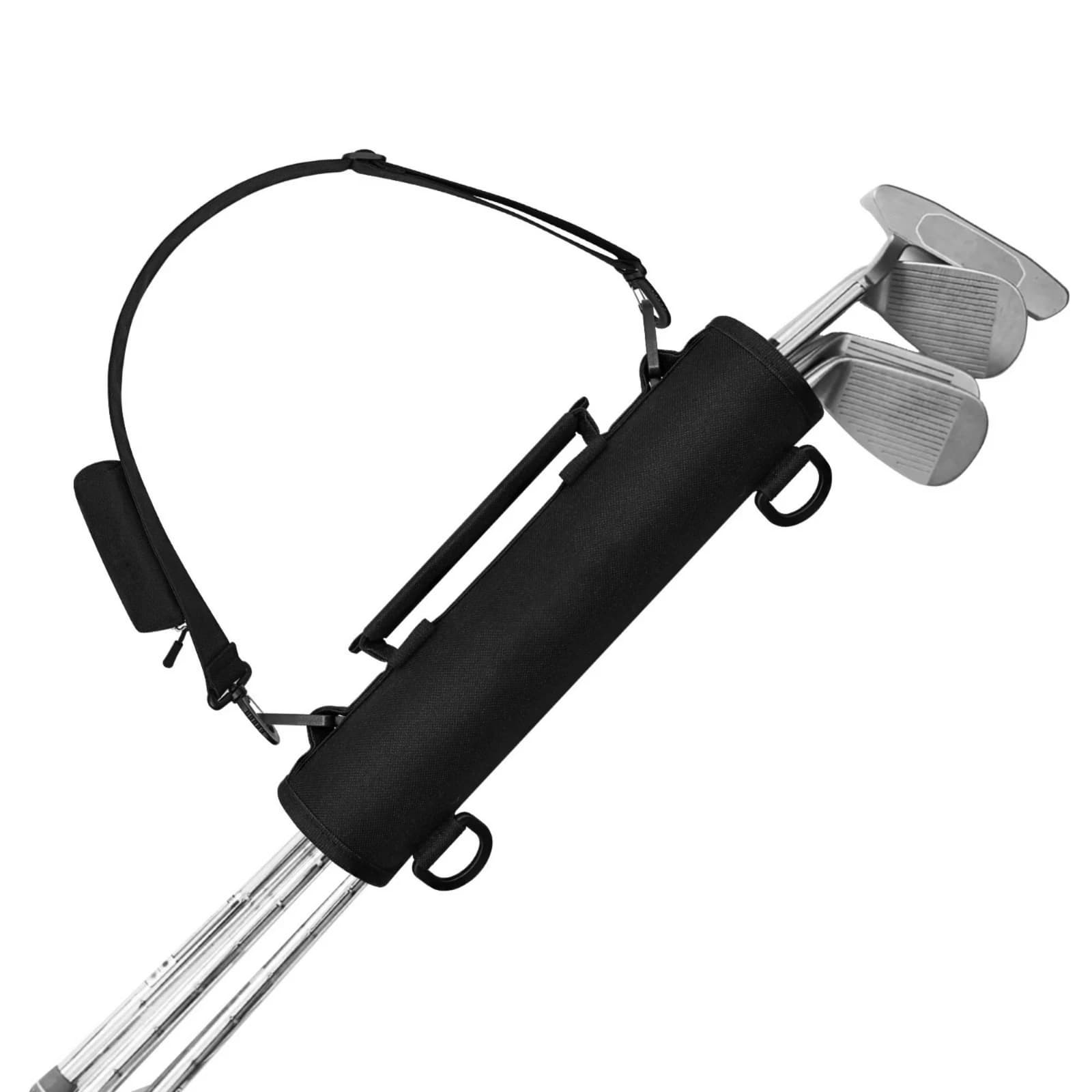 Portable Golf Club Bag Crossbody Carrier Lightweight Holds 3-6 Clubs Easy to Carry for Walking Practice Rounds