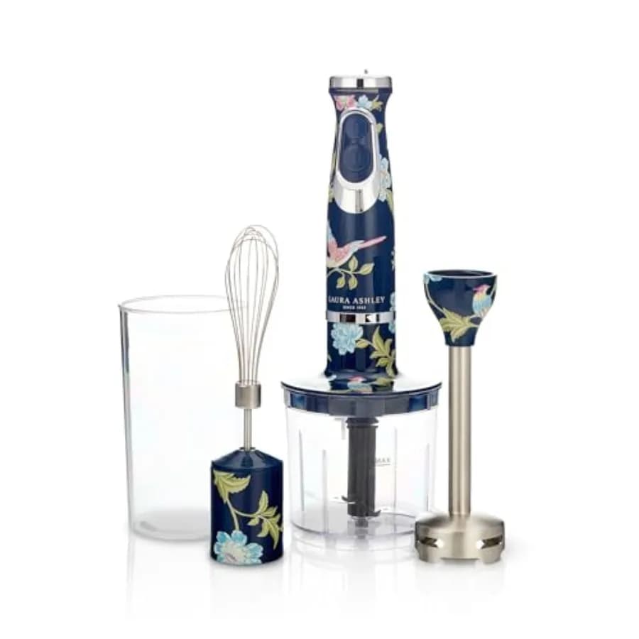 50W Portable Dive Blender - Electric Blender 4 in 1 for Kitchen with Stainless Steel Whip and 300ml Glass - 2 Spatula