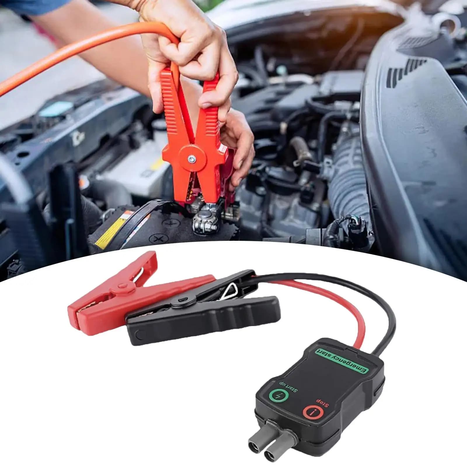 Morsetti per avviamento auto 12V, pinze a coccodrillo in rame, cavi di emergenza per avviamento batteria veicolo