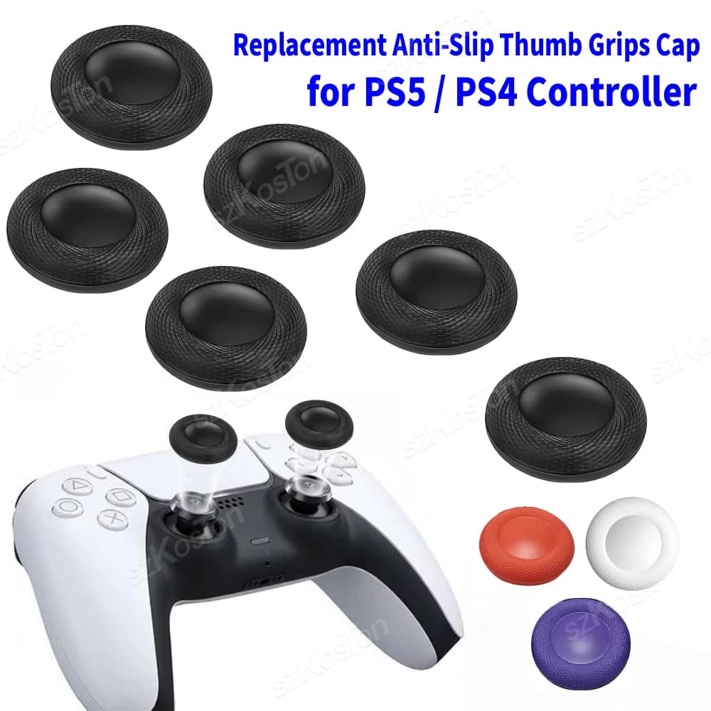 6-8 Pezzi di Ricambio per Controller PS5 / PS4, Copri Joystick Antiscivolo, Accessori per Riparazione PS5