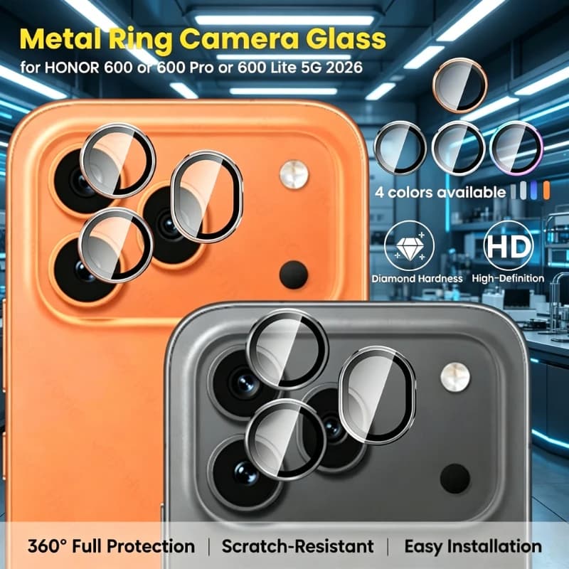 Anello Metallico per Lenti in Vetro per Honor 600 Pro Lite Light 5G, Protezioni per Fotocamera Posteriore Compatibili con Honor600 Honor600Pro Honor600Lite