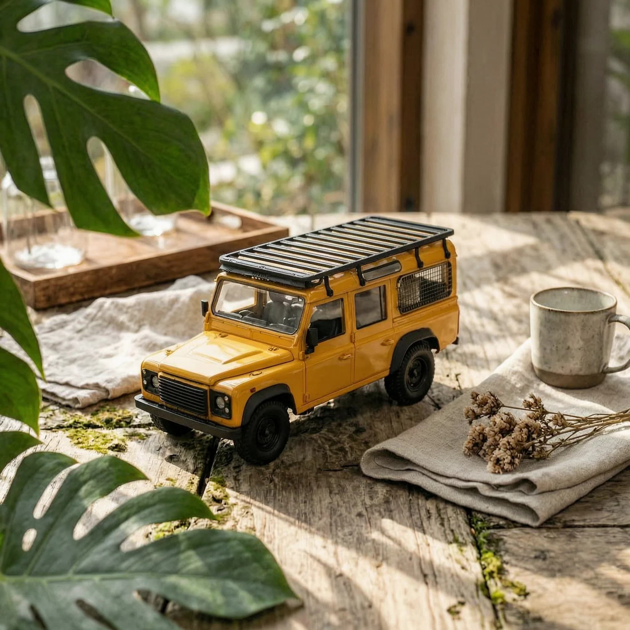 RC Roof Rack Metal-Reinforced Roof Rack with Mounting Holders RC Cargo Carrier Realistic Luggage Carrier Tray Detailed
